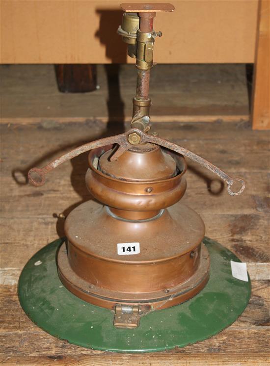 Copper railway lamp